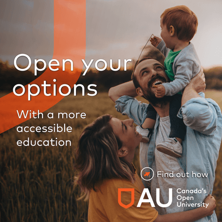 open your options promo ad showing a family of three outdoors