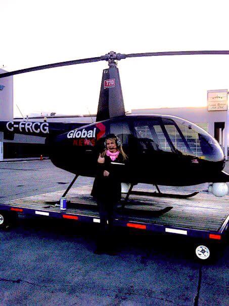 cathy standing by news chopper