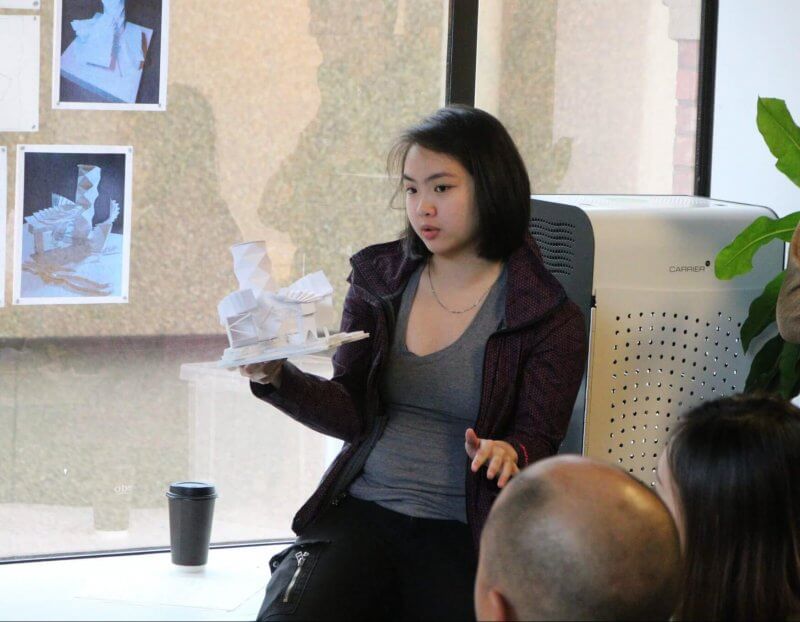 High-school students who took the dual-credit Architecture Design Studio (ADST) 200 course with AU presented 3-D models of their designs for their final project.