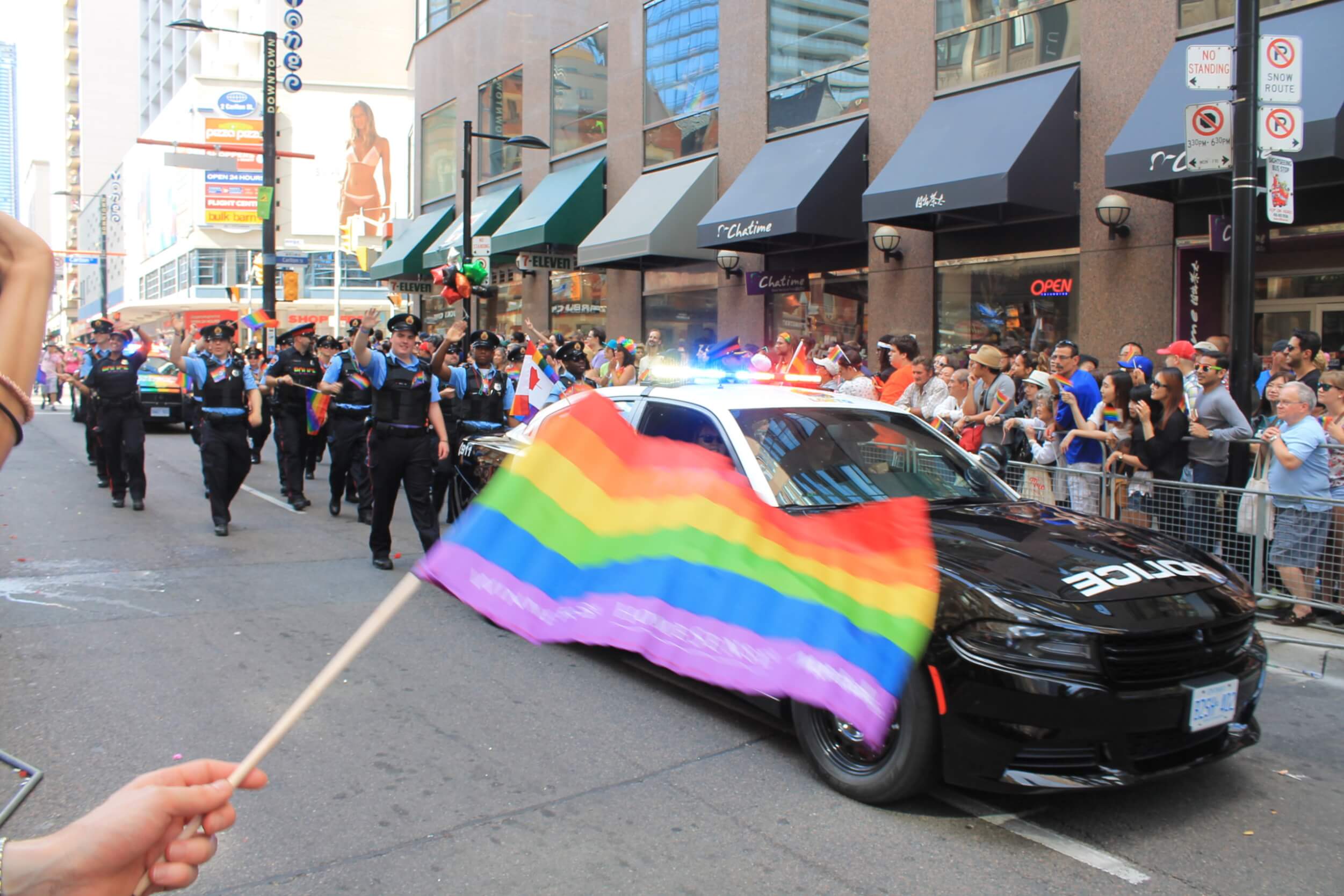 Police Walking in Toronto Pride Parade 2016