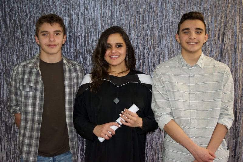 Zainab Mahmood and her sons