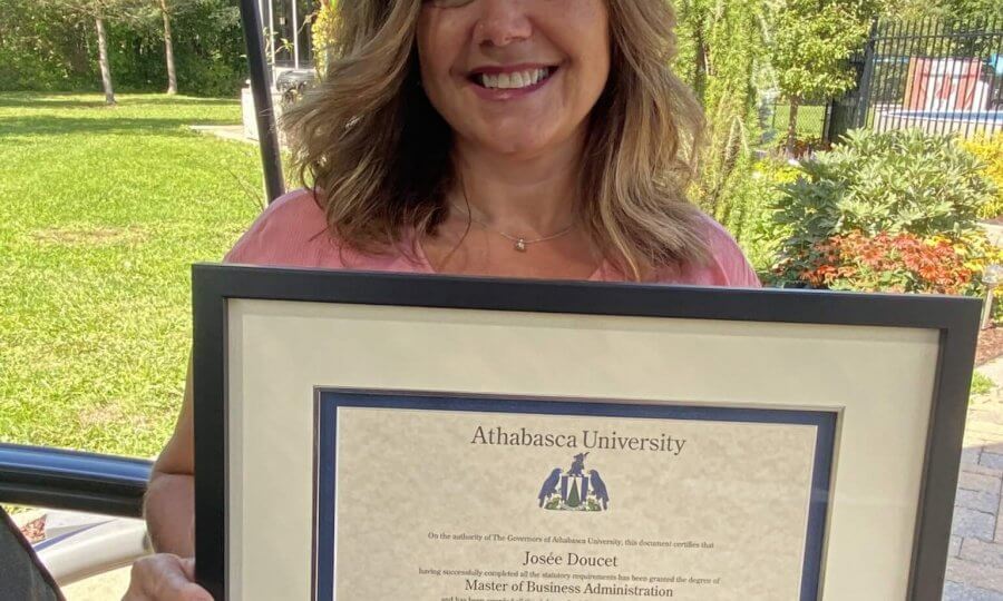 Josee and her MBA degree!