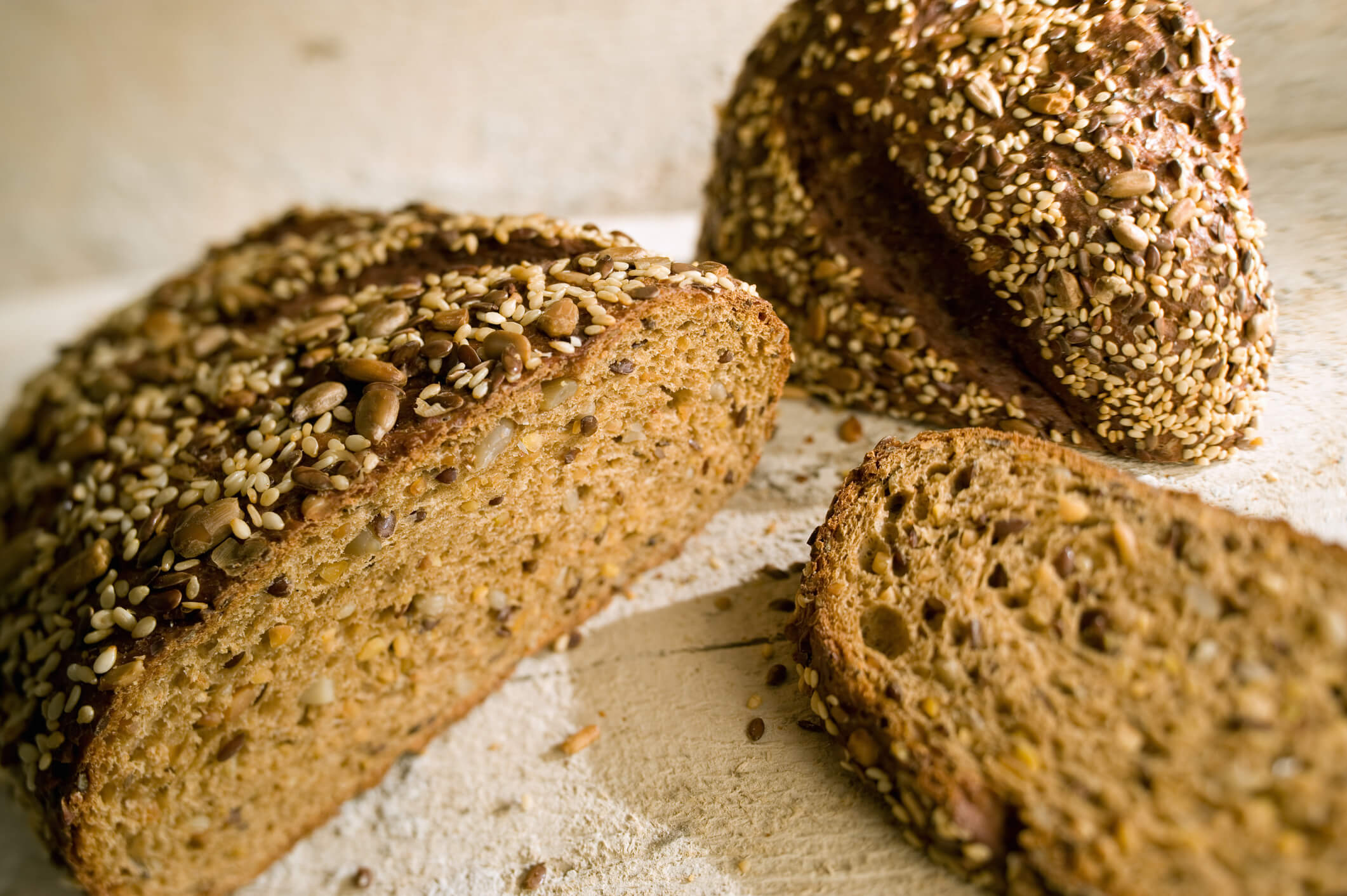 Close-up of whole-wheat bread