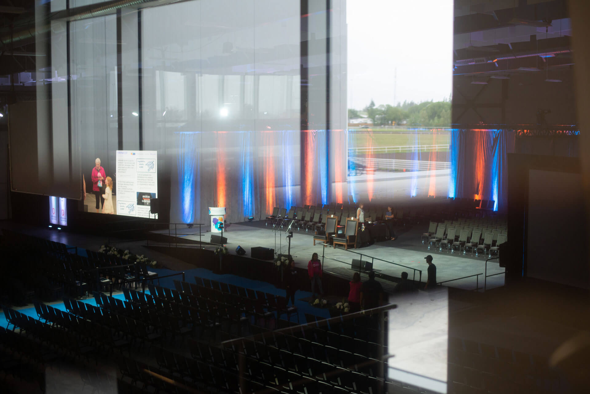 Image of the convocation stage in 2019.